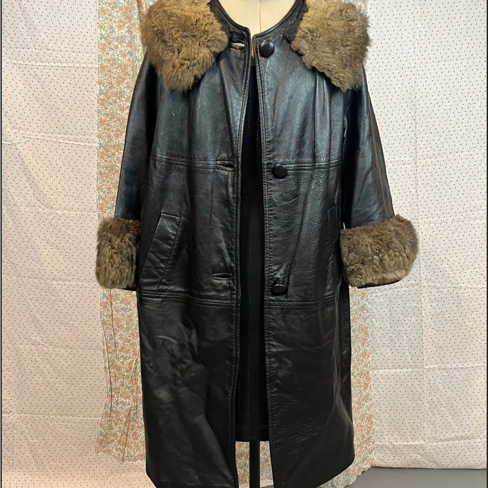 Vintage leather trench